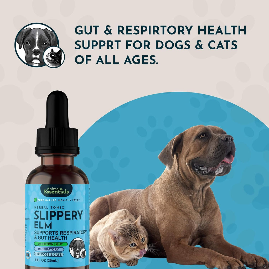 Animal Essentials Slippery Elm - Extracto Orgánico para Perros y Gatos (60 ml)