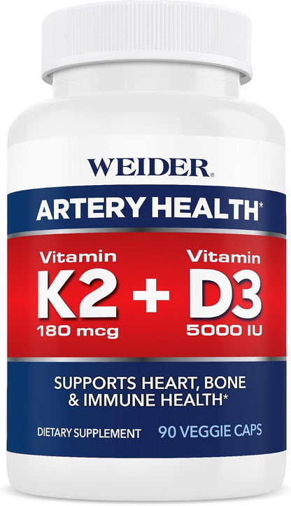 Weider Artery Health - Vitamina D3 (5000 UI) – Salud ósea: La vitamina D3 contribuye al mantenimiento de los – Image 1