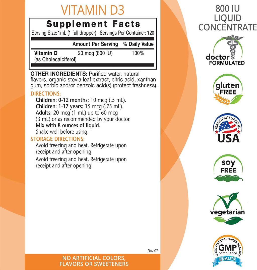 Eniva Health Vitamina D3 Líquida, 120 ml