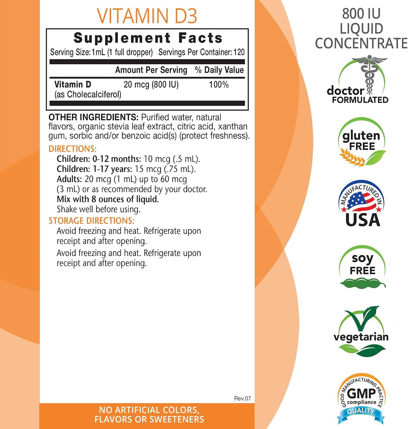 Eniva Health Vitamina D3 Líquida, 120 ml