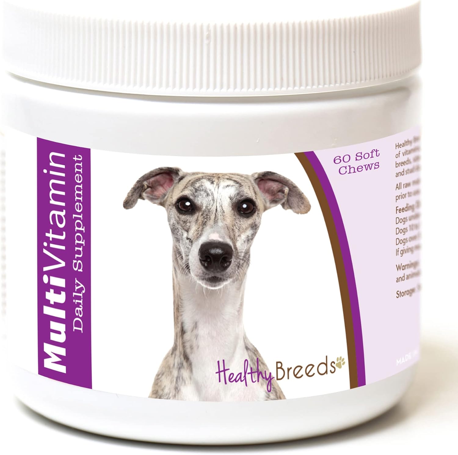 Healthy Breeds Whippet Multi-Vitamin Soft Chews, 60 Count