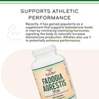Fadogia Agrestis 600 mg por dosis (180 cápsulas) - Extracto Concentrado para el Rendimiento Deportivo