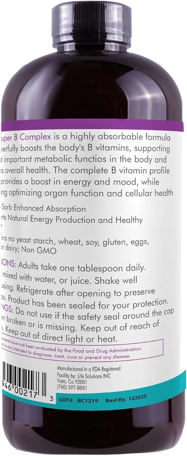 Life Solutions Liquid Super B Complex - 946 ml (32 oz)