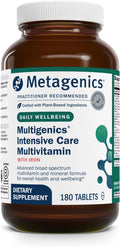 Metagenics Multigenics Intensive Care Multivitamínico con Hierro - Fórmula de alta absorción - con Vitamina C, Folato, Zinc, Quercetina y Betacaroteno - 180 Comprimidos