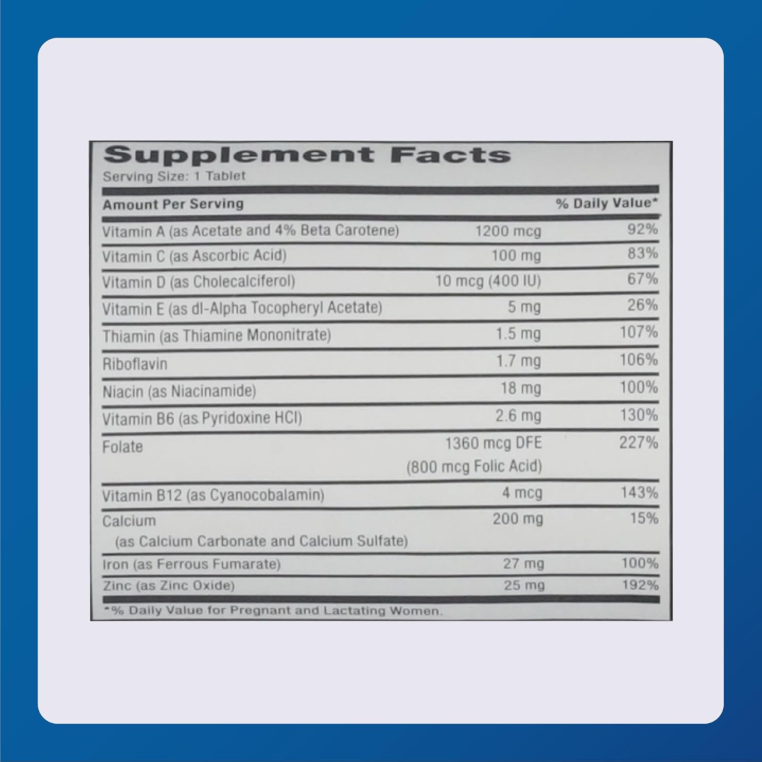 MAJOR Prenatal Tablets – Dietary Supplement for Pregnant and Lactating Women – 100 Tablets