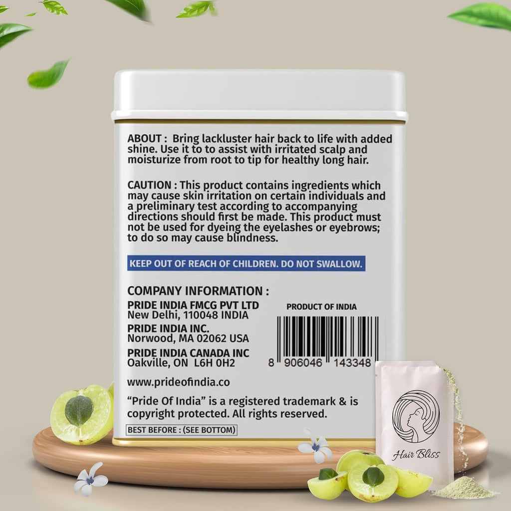 Pride Of India - Amla (Amalaki) Indian Gooseberry Powder for Hair & Skin Care, 227 g (8 oz), 100% Natural