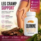 Cápsulas de Quinina Natural – Corteza de Cinchona 500 mg, 120 Comprimidos – Suplemento para Calambres y Digestión