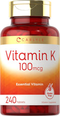 Carlyle Vitamina K1 100 mcg – 240 Comprimidos Vegetarianos