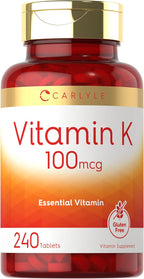 Carlyle Vitamina K1 100 mcg – 240 Comprimidos Vegetarianos