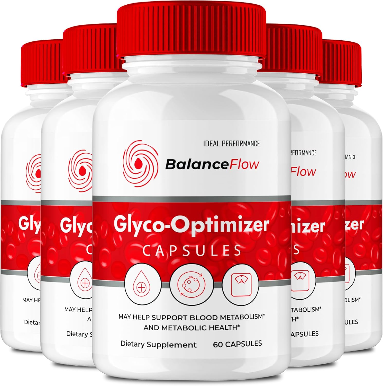 Balance Flow Glyco Optimizer Supplement Capsules – 5 Pack