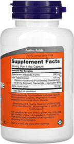 NOW Foods - Cellular Antioxidant Glutathione 500 mg - 60 Veg Capsules