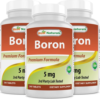 Best Naturals Boro 5 mg - 240 Comprimidos – 5 mg de boro por comprimido – Image 1