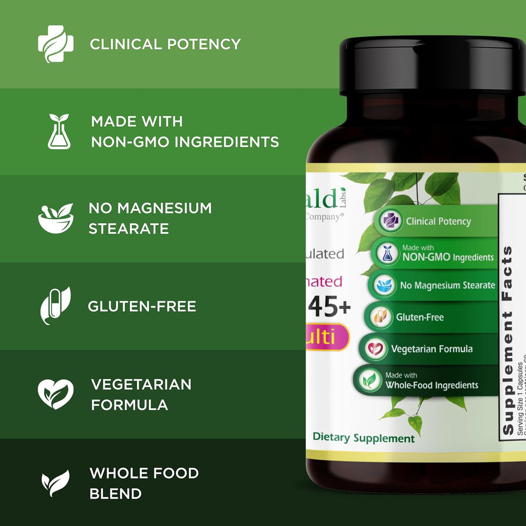 EMERALD LABS Mujeres 45+ Multivitamínico 1 al Día - 60 Cápsulas Vegetales