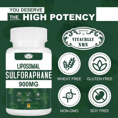 Suplemento de Sulforafano Liposomal 900mg, Extracto de Brócoli, Apoyo Antioxidante y Digestivo, 60 Cápsulas – Image 5