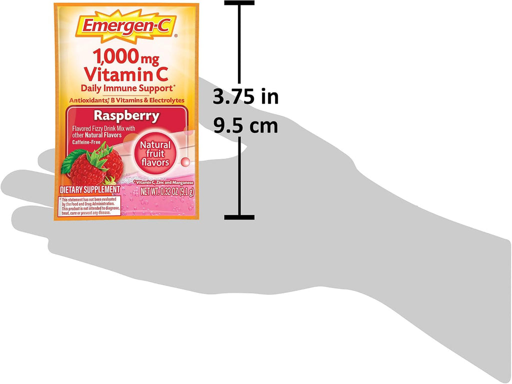 Emergen-C Original Formula Vitamina C 1000mg - 30 Sobres Sabor Frambuesa