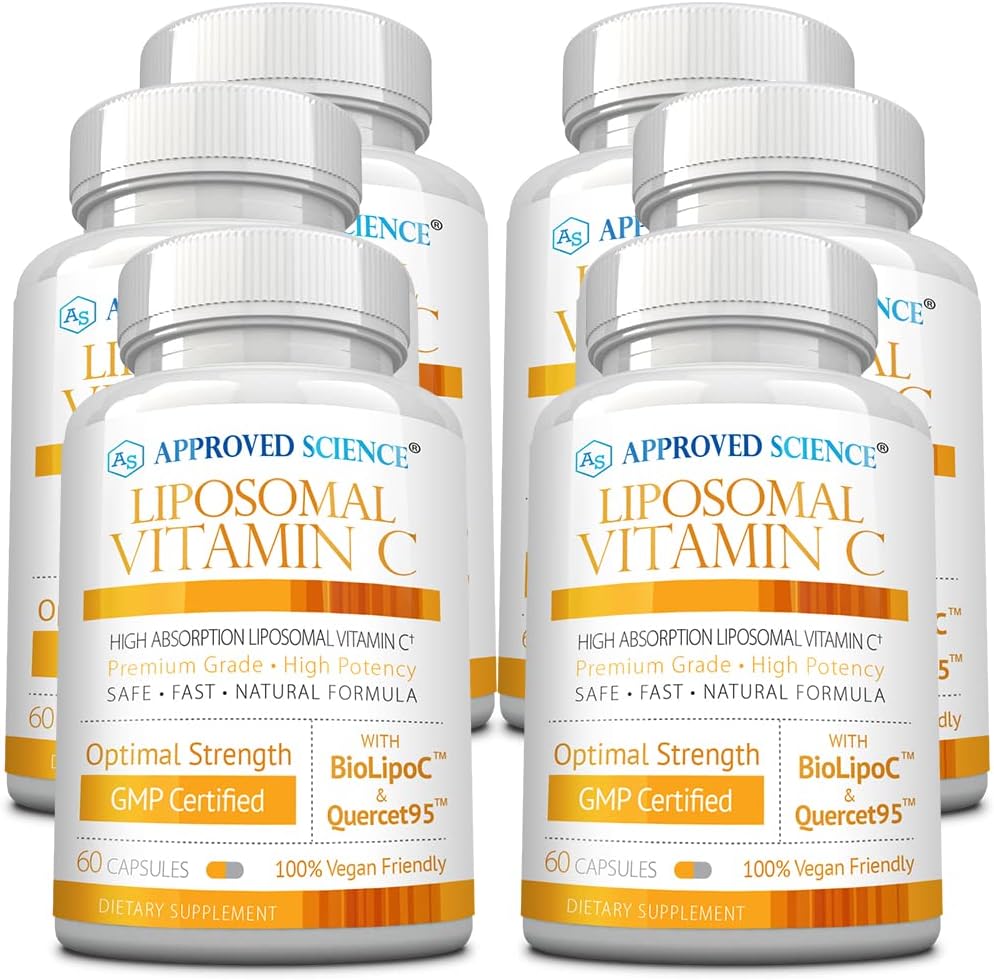 Approved Science Vitamina C Liposomal con Quercetina - 1100 mg - 360 Cápsulas