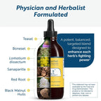 Researched Nutritionals BLT - Apoyo Microbiano Avanzado - Tintura de Nuez Negra, Boneset, Zarzaparrilla y Lomatium - Complejo de Fosfolípidos para Máxima Absorción (118 ml)