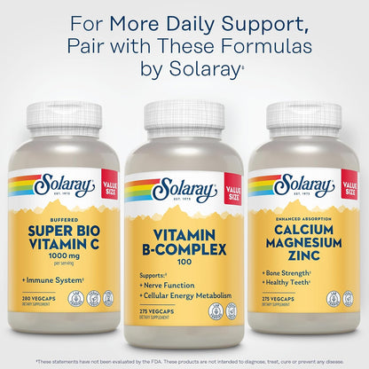Solaray Complejo B 100 mg - 275 Cápsulas – Folato (ácido fólico): Importante para la división celular y la – Image 6