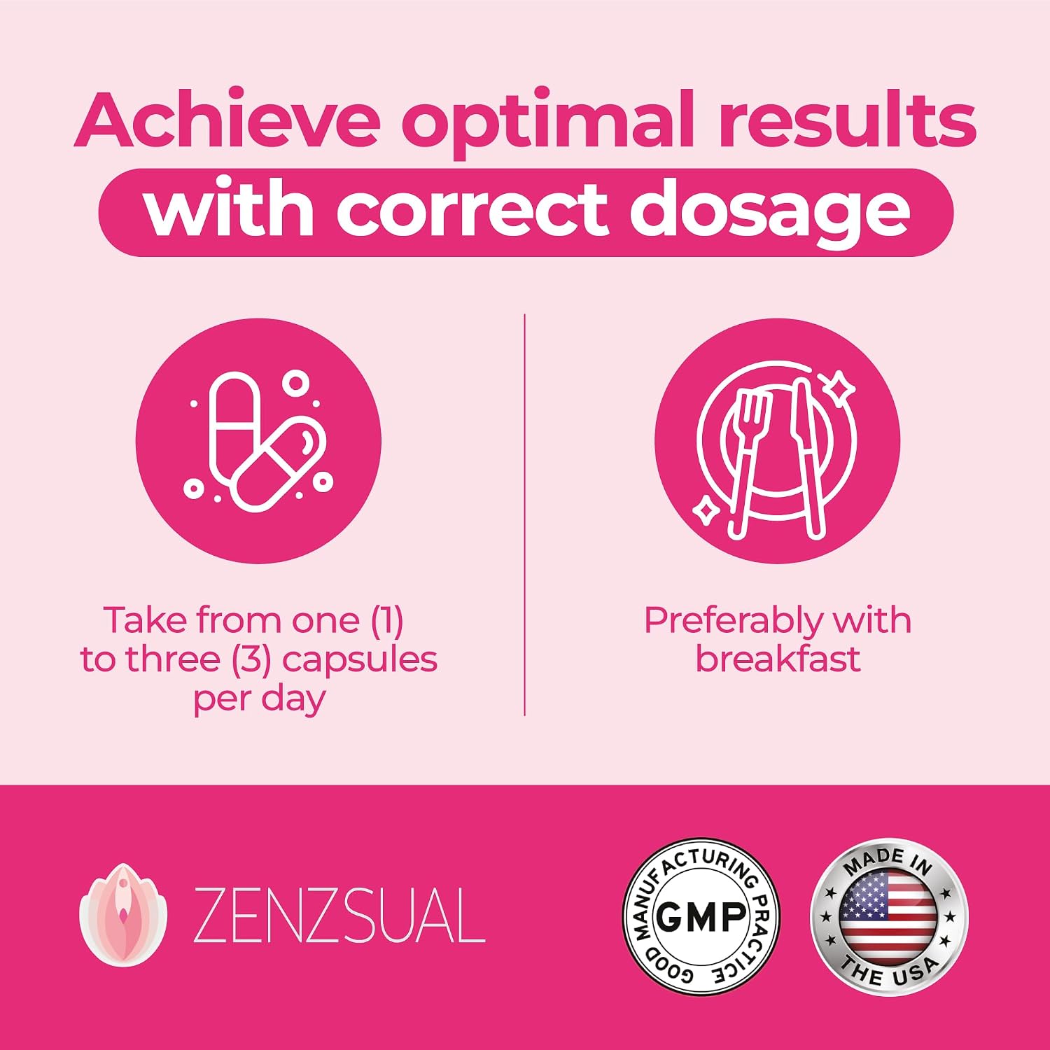ZENZSUAL Libizenzs – Suplemento energético vegetal para mujeres – Sin cafeína – Con maca, ashwaganda y ginseng – 90 cápsulas veganas