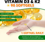NoMiLu Vitamina D3 y K2 (10000 UI + 200 mcg) - 90 Cápsulas Blandas - 3 Meses de Suministro