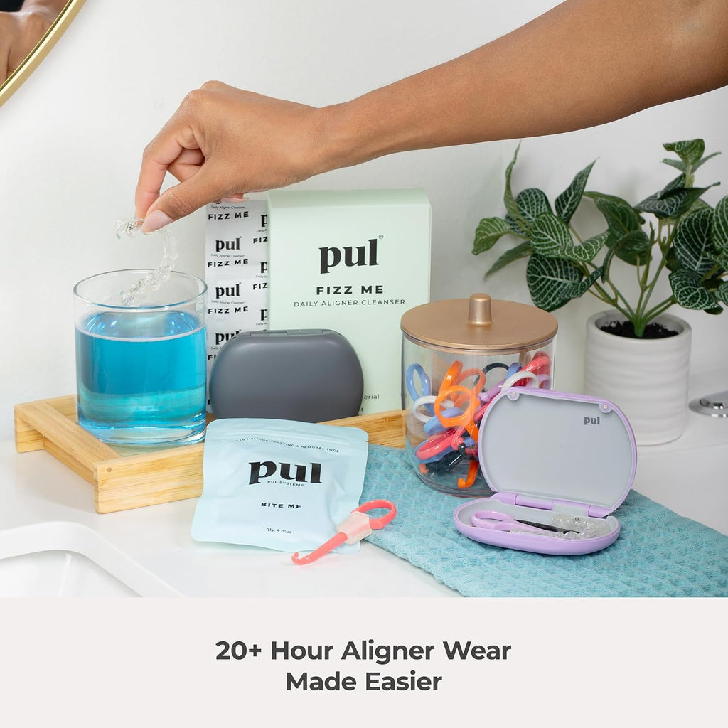 PUL Retainer Cleaner Tablets - Pastillas limpiadoras para retenedores y alineadores - Suministro para 96 días