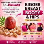 Bigger Hips & Booty – Aguaje Pills for Women 2 Pack (2 Month Supply) – Natural Estrogen Support for Curves, Bust & Body Shape – CurvyFruit Original