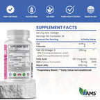 America Medic & Science Royal-Plus Vitaminas Prenatales con Jalea Real, Hierro, Omega-3 y Ácido Fólico - 30 Cápsulas Blandas