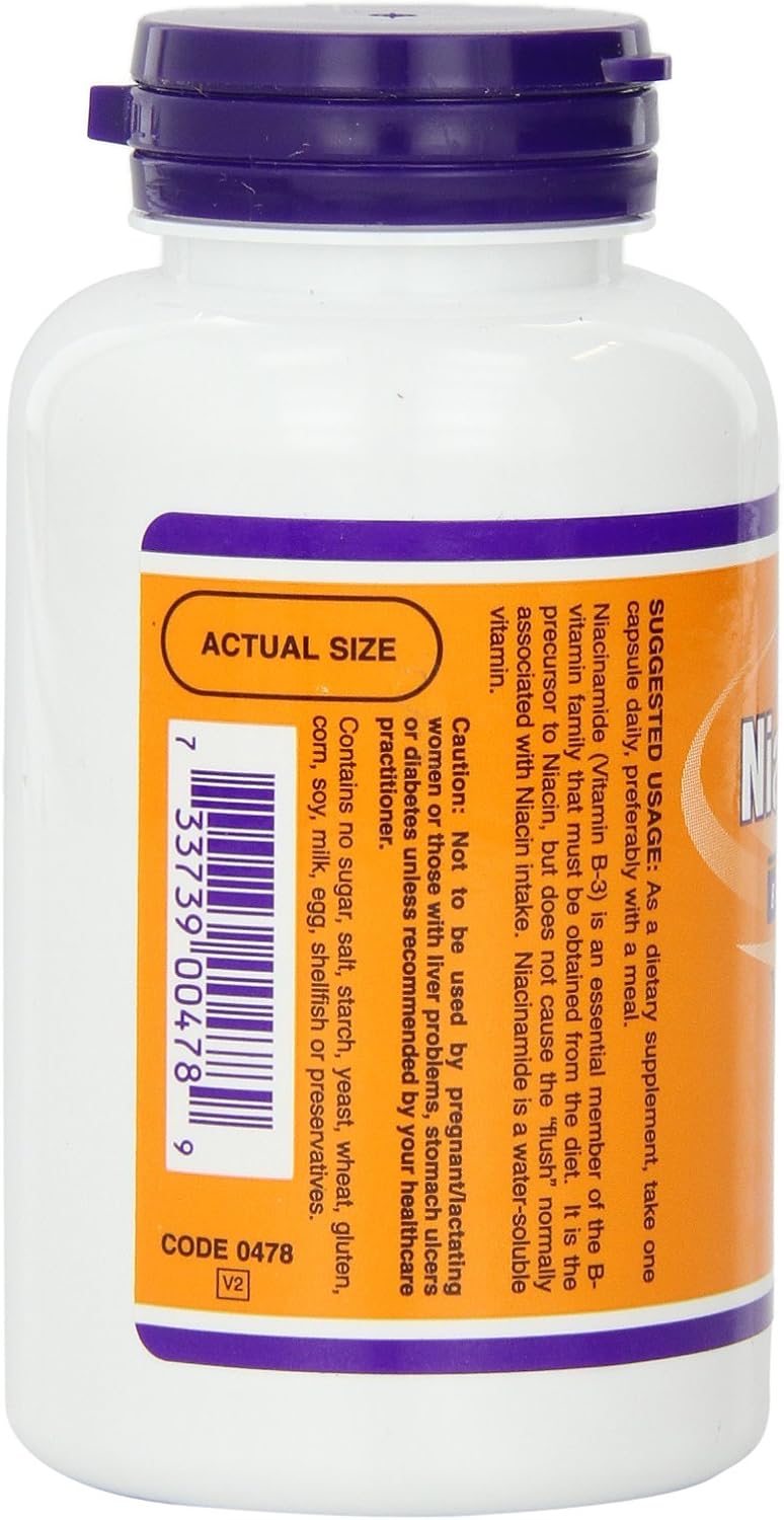 Niacinamida 500mg, 100 Cápsulas (Paquete de 2)