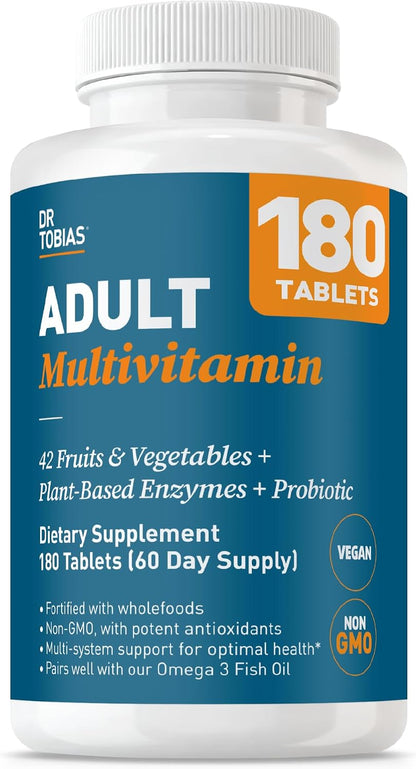 Dr. Tobias Multivitamínico Adulto - 180 – Apoyo al sistema inmunitario: Gracias a la presencia de nutrientes como – Image 1