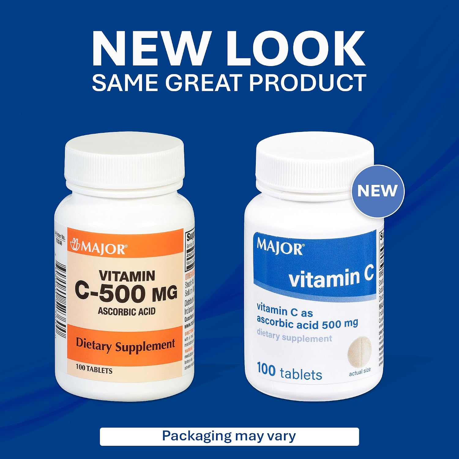 MAJOR Vitamina C-500 mg Ácido Ascórbico - 100 Comprimidos