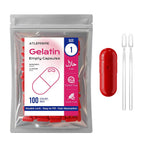 ATLEMISME Cápsulas de Gelatina Vacías Tamaño 1 (1000 uds) – Cápsulas para Rellenar con 2 Micro Cucharas