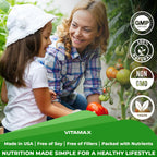 Vitamax Super Fruit and Vegetable – Suplemento de Frutas y Verduras Enteras – 180 Cápsulas – Sin Soja