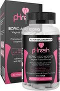 pHresh Óvulos de Ácido Bórico para Mujeres - Apoyo Natural al Equilibrio del pH Vaginal