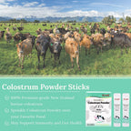 Hi Well Polvo de Colostro Bovino Premium Grass-Fed 100% - 60g (30 sticks)