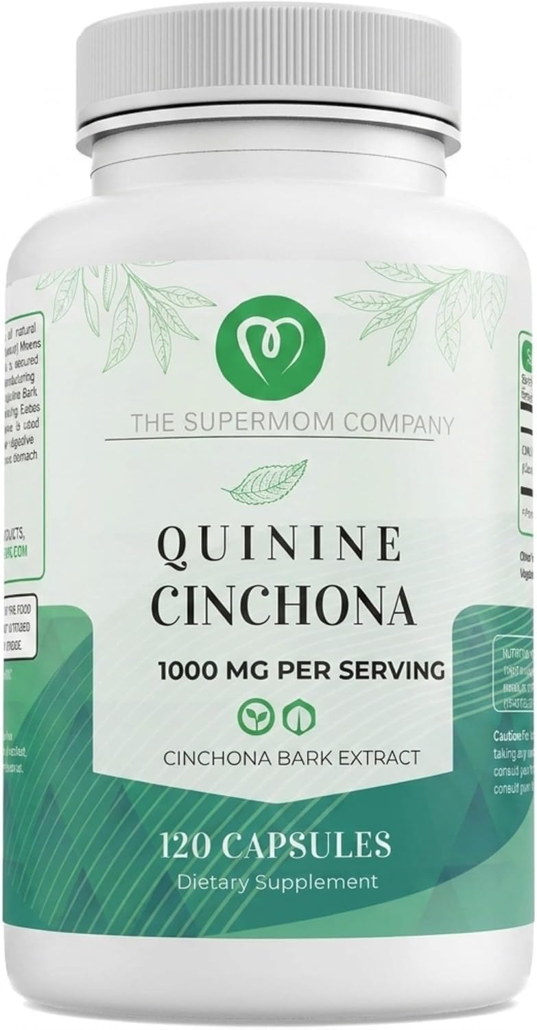 Quinine Cinchona Bark Extract 1000 mg – Suplemento Herbal para Calambres Musculares, Digestión y Sistema Inmunitario – 120 Cápsulas, No GMO