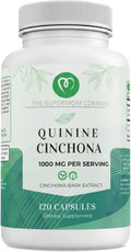 Quinine Cinchona Bark Extract 1000 mg – Suplemento Herbal para Calambres Musculares, Digestión y Sistema Inmunitario – 120 Cápsulas, No GMO