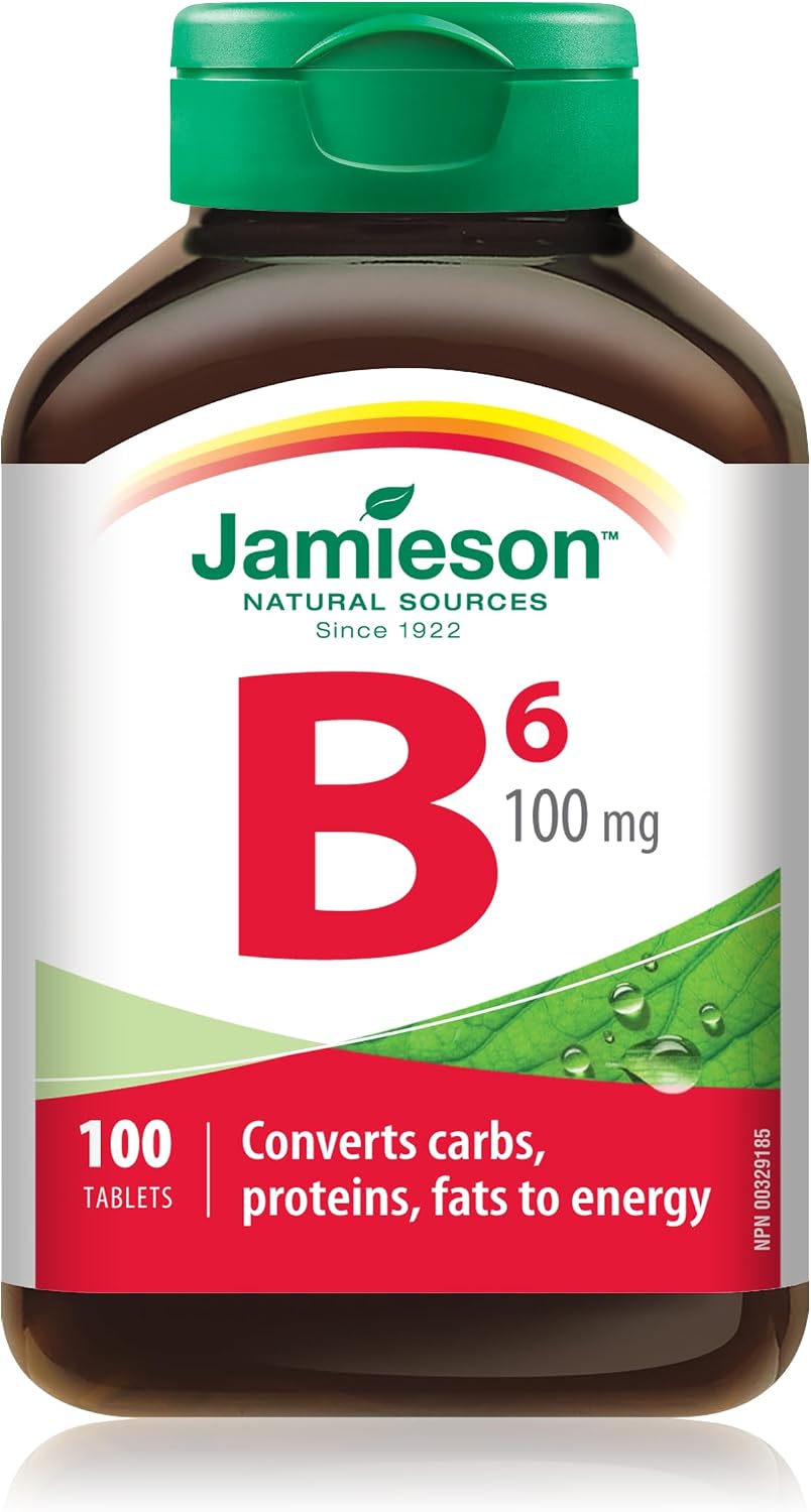 Jamieson Vitamina B6 (Piridoxina) 100 mg, 100 comprimidos