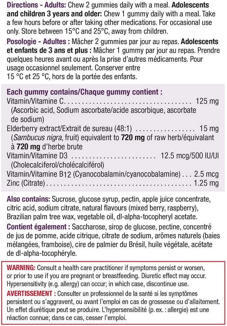 Jamieson Vitamin C + Immune Shield Gummies Sabor Saúco 60 Gominolas