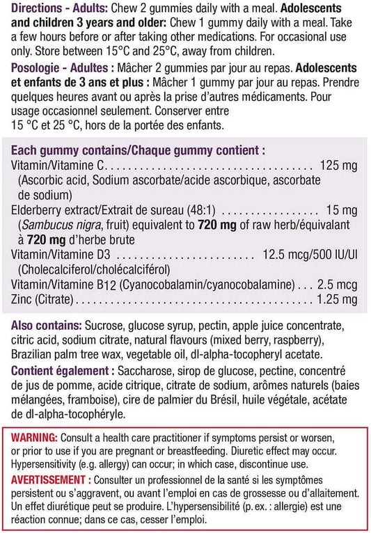 Jamieson Vitamin C + Immune Shield Gummies Sabor Saúco 60 Gominolas