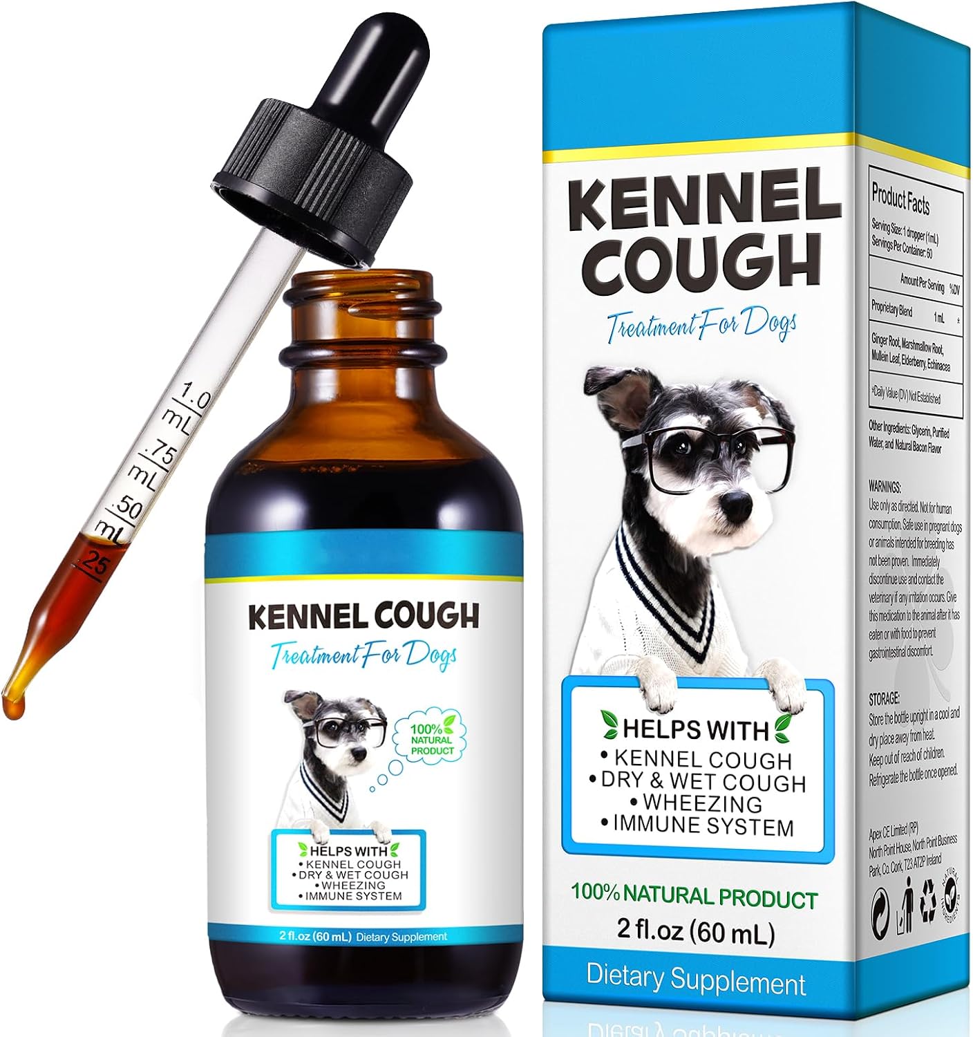 Cola de Pavo para Perros, Rápida Absorción - Gotas con Cúrcuma y Probióticos para el Sistema Inmunológico, Digestivo y Articular - 60ml