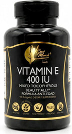 Coco March N.M.D Vitamina E Natural 400 UI con Tocoferoles Mixtos - Apoyo Inmunológico y Celular, 90 Cápsulas Blandas