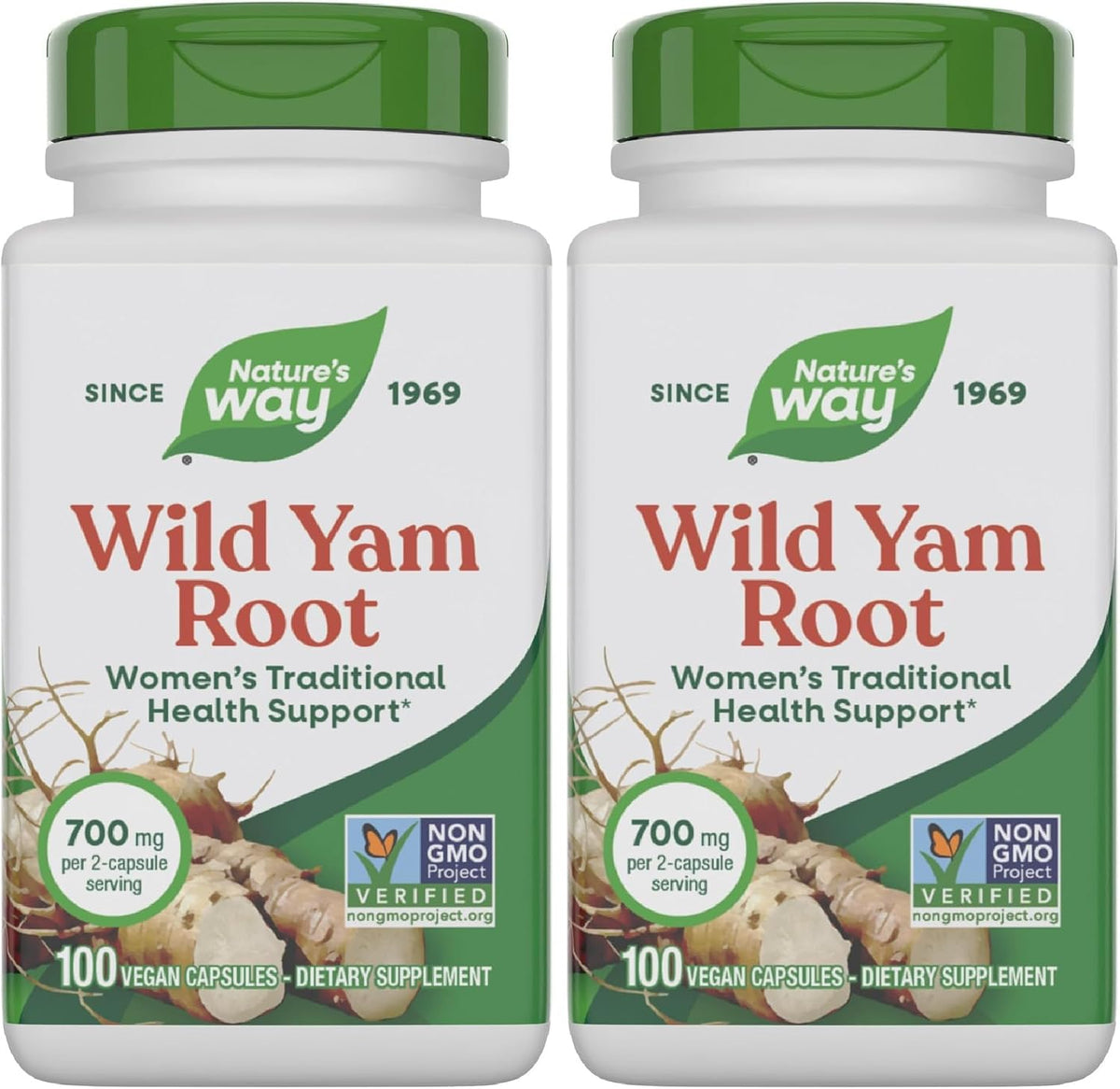 Nature's Way Cápsulas de Raíz de Ñame Silvestre, 700 mg por 2 cápsulas, 180 cápsulas veganas – Image 7