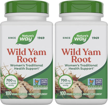 Nature's Way Cápsulas de Raíz de Ñame Silvestre, 700 mg por 2 cápsulas, 180 cápsulas veganas – Image 7