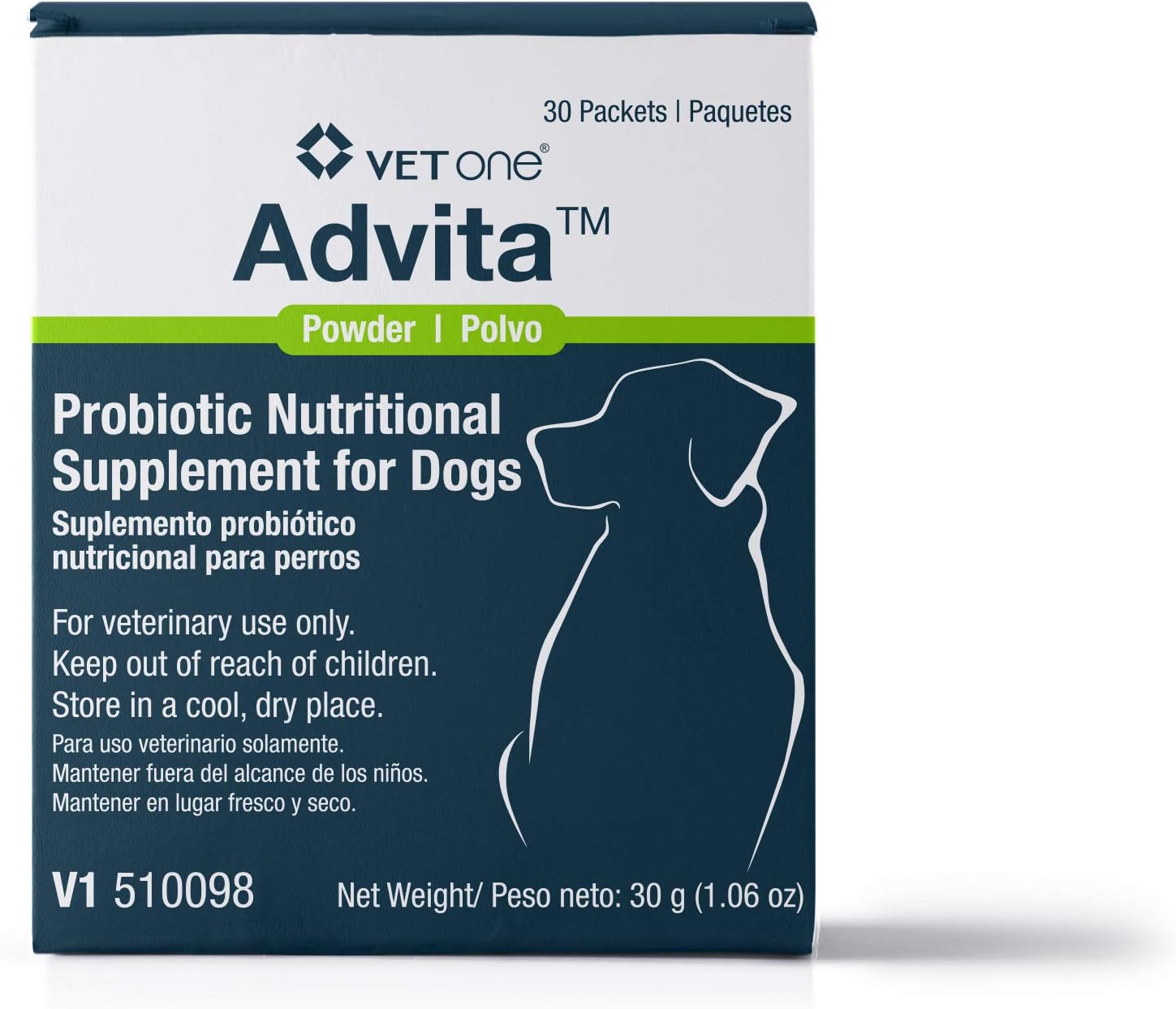 VetOne Advita Probiótico en Polvo para Perros – 180 Sobres