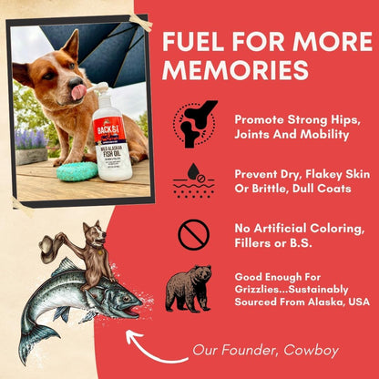 Back 40 Dogs Aceite de Pescado Salvaje de Alaska para Perros y Gatos - 473 ml – Image 7