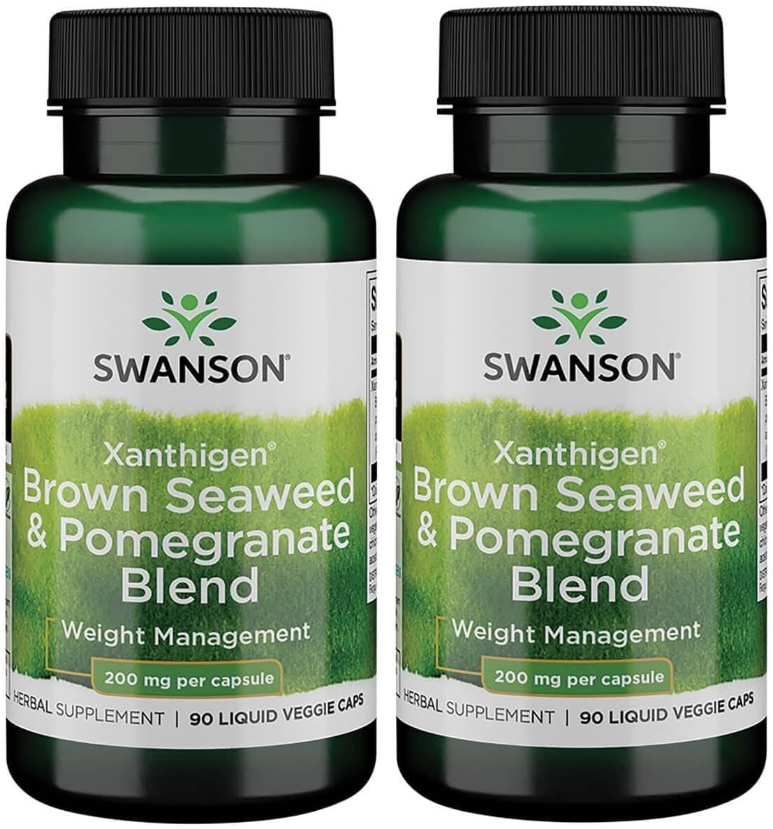 Swanson Xanthigen - Mezcla de Alga Parda y Granada - 200 mg, 90 Cápsulas Vegetales Líquidas (Paquete de 3)