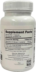 Max One, Suplemento de Riboceine, 60 Cápsulas Vegetales, 30 Dosis (Pack de 2)