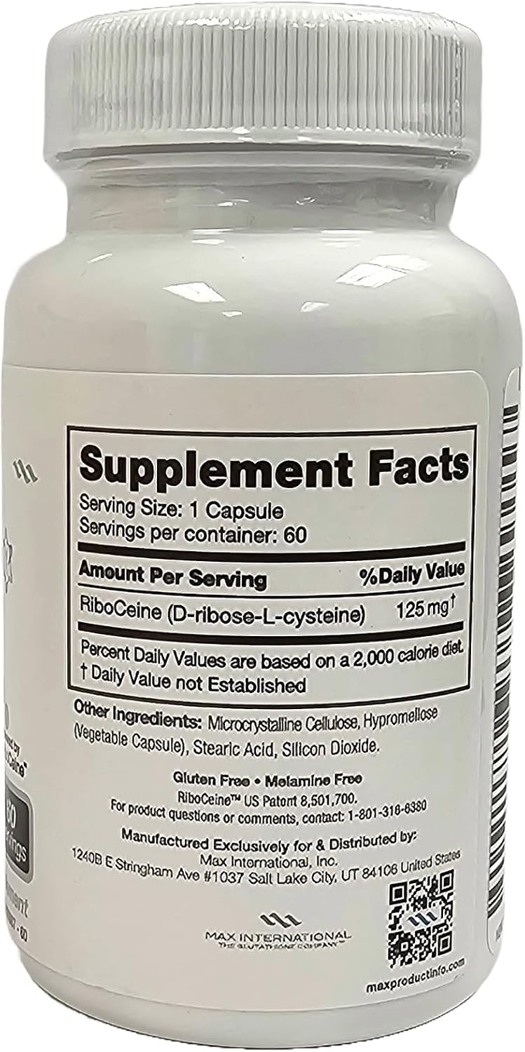 Max One, Suplemento de Riboceine, 60 Cápsulas Vegetales, 30 Dosis (Pack de 2)