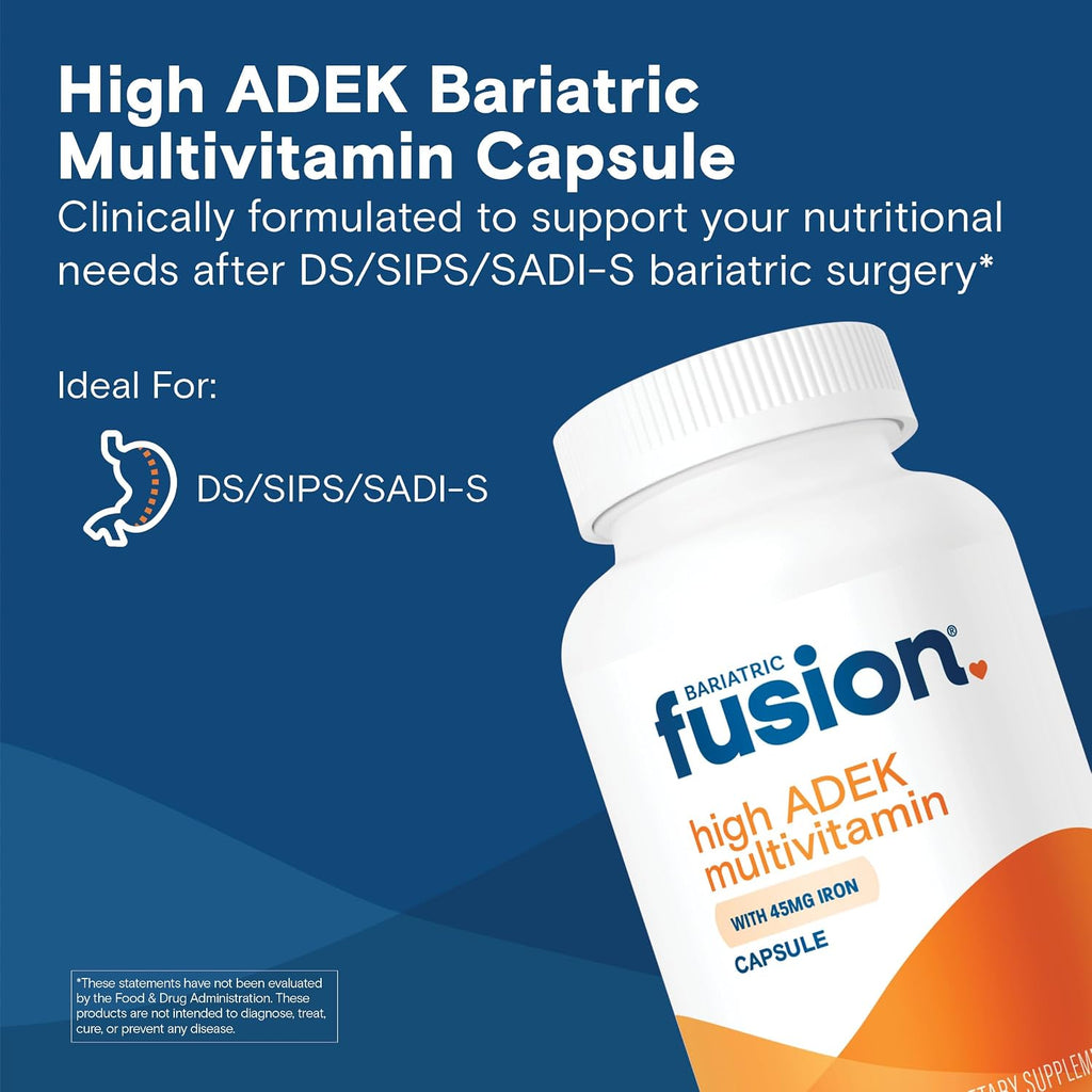 Bariatric Fusion High ADEK Multivitamínico con Hierro - 270 Cápsulas