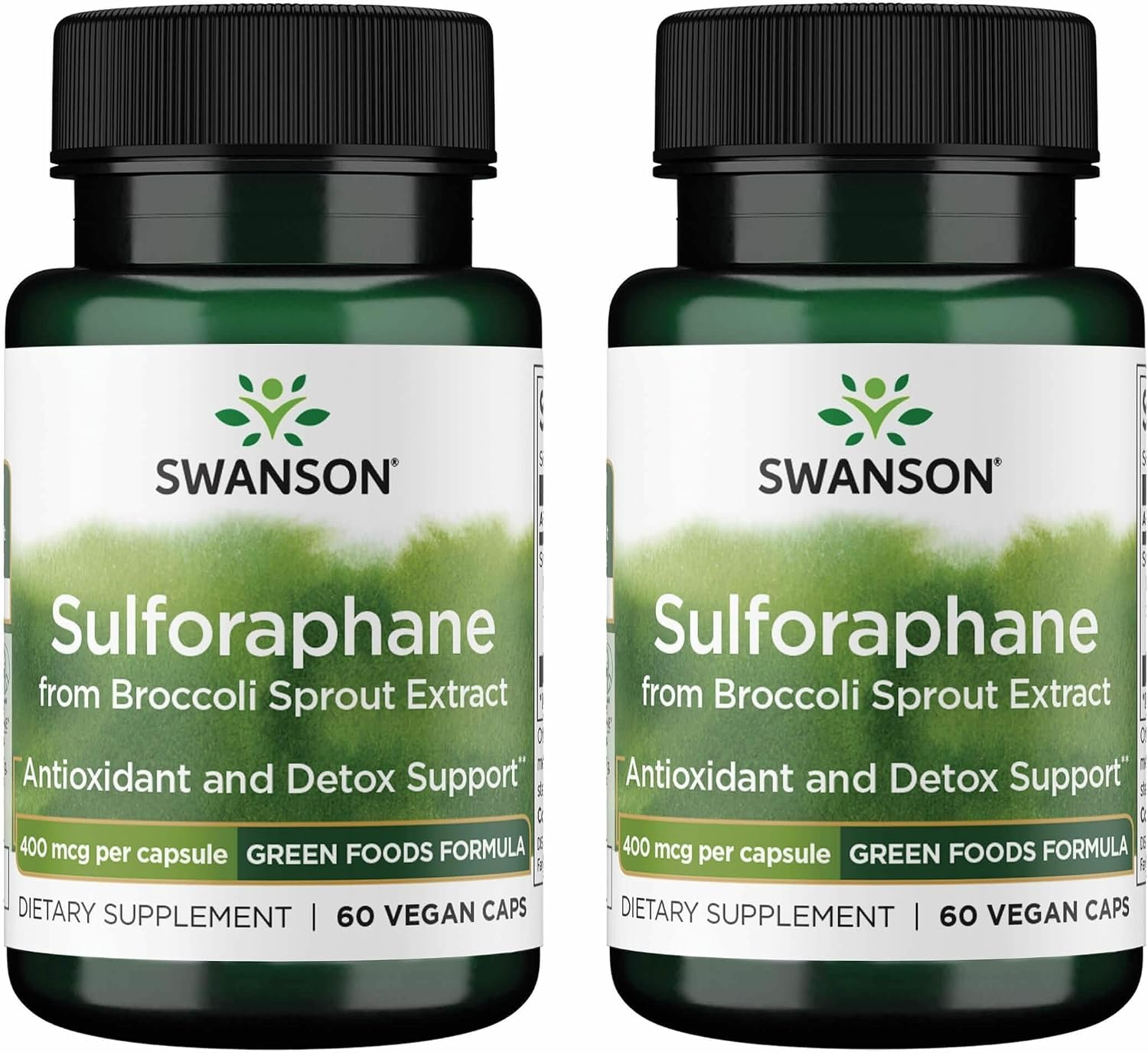 Extracto de Brotes de Brócoli con Sulforafano de Swanson - 60 Cápsulas Veganas, 400 mcg